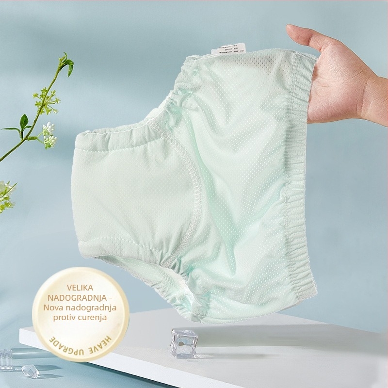 Dječje trening hlačice od Ice Silk, Perive platnene pelene, Ljetni stil, Protiv curenja, za dob 6–12 mjeseci do 1–3 godine