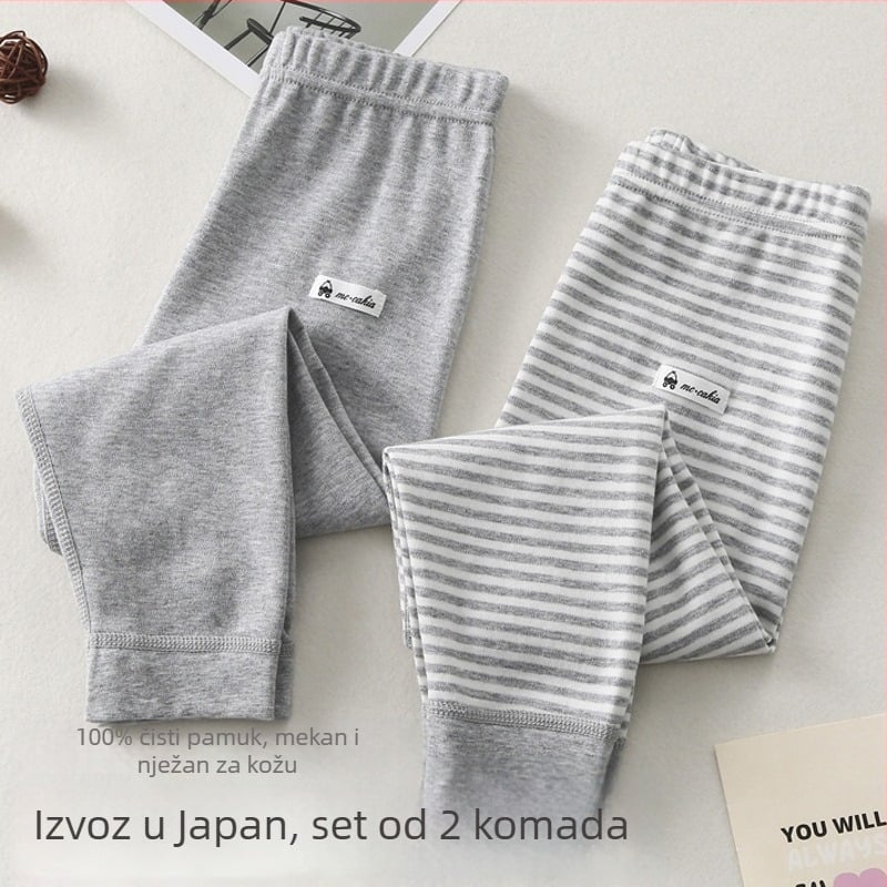 Dječje pamučne tople hlače u japanskom stilu, unisex, srednji pojas, za djecu od 3 do 8 godina