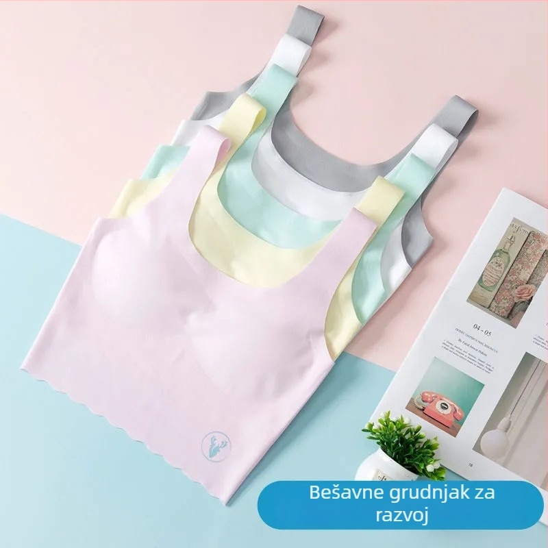 Srednje duga bešumna razvojna grudnjaka za djevojčice, vest-stil donjeg rublja za uzrast 12–15
