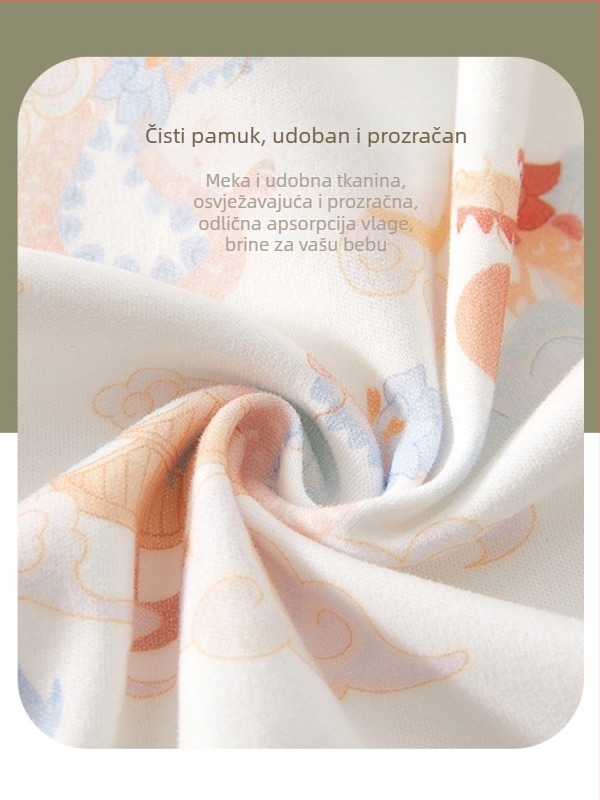 Dječji kardigan s prednjim zatvaranjem od 100% pamuka, za jesen i proljeće, mekan gornji dio za bebe i malu djecu