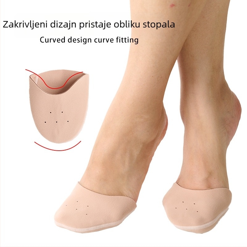 Baletni navlaci za prste s platnenom zaštitom vrha – jastučići protiv trljanja i boli, mekani i prozračni