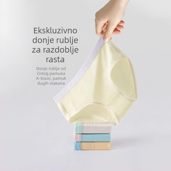 Dječje gaćice od pamuka, Tip A, udobne i lagane, bez pritiskanja, za djevojčice 3–8 godina (100–140 cm)