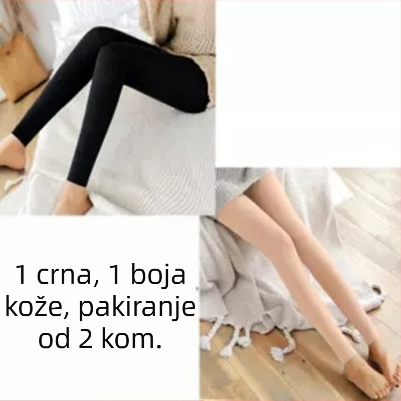 Ženske helanke s flis podstavom, visokim strukom, duljine 9/10, za proljeće i jesen, pogodne i za unutarnju i vanjsku odjeću.