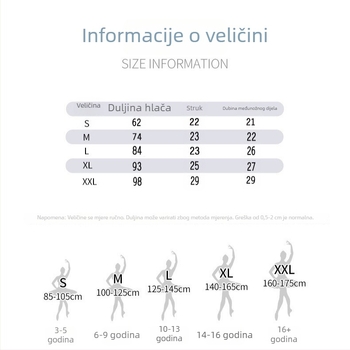 Dječje tajice za ples, jesensko-zimske, s fleece podstavom, bijele, za trening