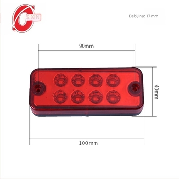24V 8-LED bočna svjetla za kamione, 6000K, 2W LED, plast, Double Unicorn, univerzalna kompatibilnost, trajanje 5000 h