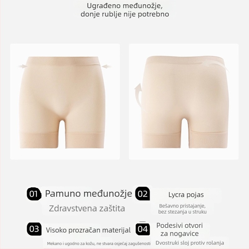 Ženske ljetne legging-šortsi u jednom, visokim strukom i kontrolom trbuha, velika veličina