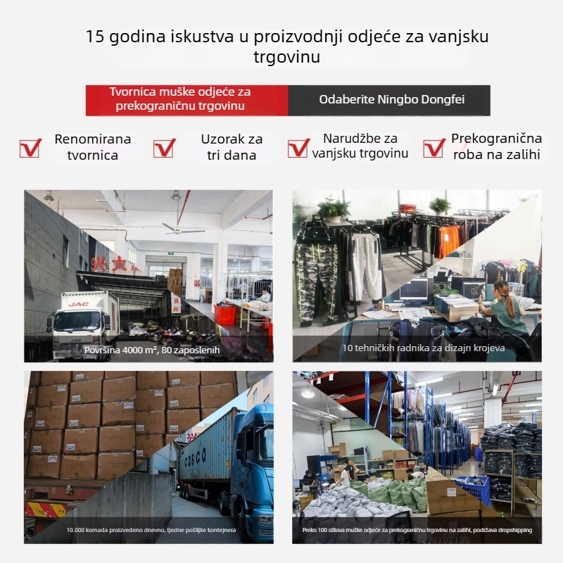 Muška dugačka karirana windbreaker jakna s kopčama i patch džepovima, rever, proljeće 2025