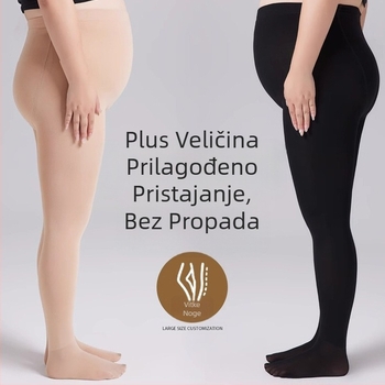 Plus veličine velur hlačice s flecom za jesen-zimu, plus veličina, dvostruki panel, cijele noge, protuklizno