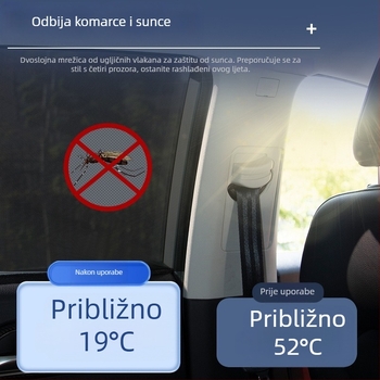 Automobilska mreža za sjenilo prozora protiv komaraca, zaštita od sunca i privatnost