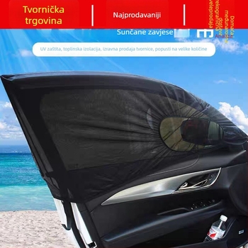 Auto zavjesa za prozor sa zaštitom od sunca i mrežom protiv komaraca za ventilaciju i privatnost