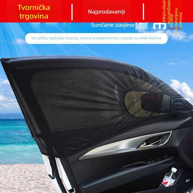 Auto zavjesa za prozor sa zaštitom od sunca i mrežom protiv komaraca za ventilaciju i privatnost