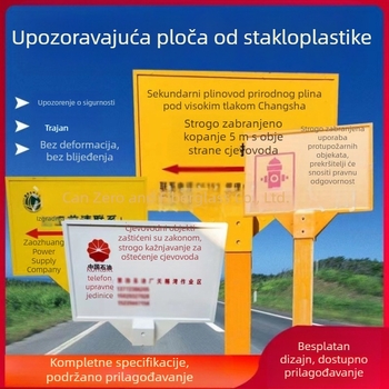FRP upozoravajući znak za podzemne električne kablove i plinovode – Zabranjen ribolov