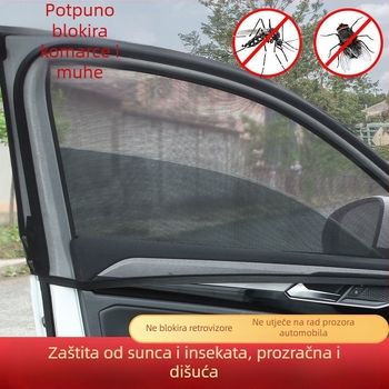 Automobilska zatamnjiva mreža prozor s mrežicom protiv komaraca – prozračna, UV zaštita, toplinska izolacija i blokiranje svjetla