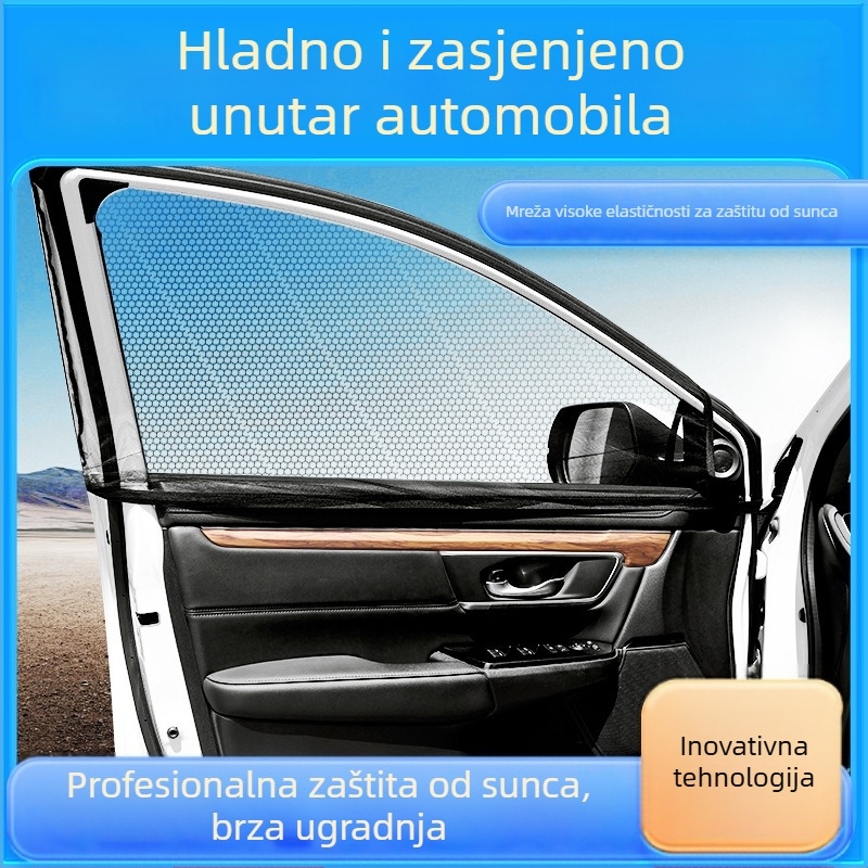 Automobilska zatamnjiva mreža prozor s mrežicom protiv komaraca – prozračna, UV zaštita, toplinska izolacija i blokiranje svjetla