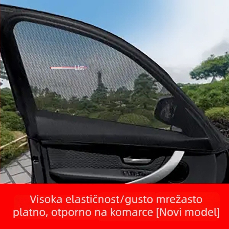 Automobilska zatamnjiva mreža prozor s mrežicom protiv komaraca – prozračna, UV zaštita, toplinska izolacija i blokiranje svjetla