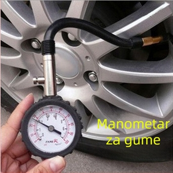 Manometar tlaka u gumama s dugom cijevi, digitalni zaslon, funkcija ispuštanja zraka, za automobile