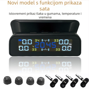 T12 Bežični solarni sustav za praćenje tlaka u gumama s ugrađenim glasom