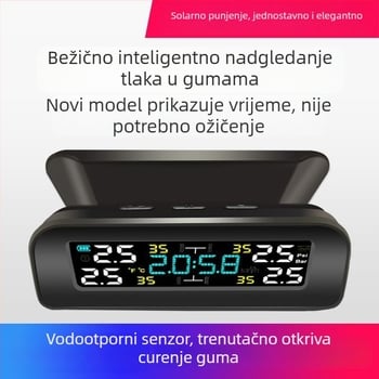 T12 Bežični solarni sustav za praćenje tlaka u gumama s ugrađenim glasom