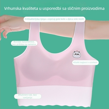 Bezšivni gornji dio za djevojčice u razvoju, prozračan i udoban