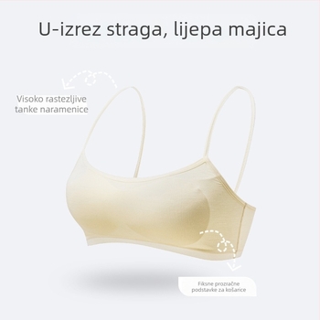 Lagani camisole grudnjak za djevojčice, ljetni komfor, viskoza, pune šalice, bez žice