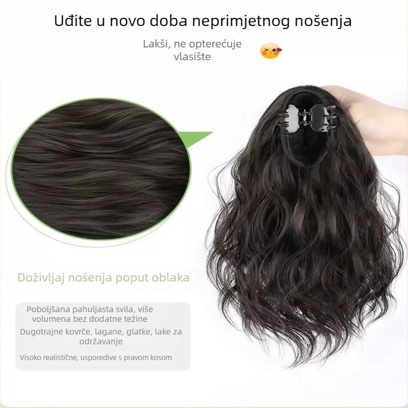 Perika s klipsom za visoku repu, tekstura vodnih valova