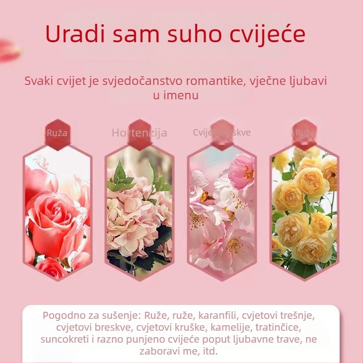 1 kg silikagel za sušenje cvijeća s promjenom boje (narančasto-bijela), sušena kamilica i ruža, za DIY eksponate