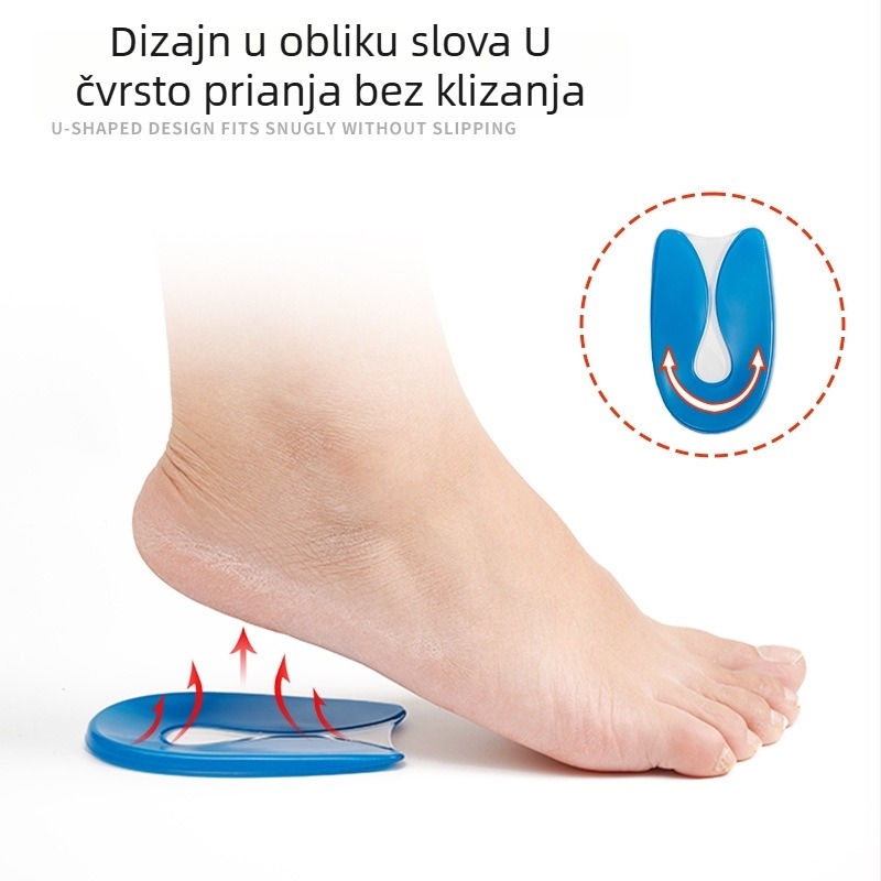 U-oblikovana podložka za petu, unisex, debela, mekana, otporna na habanje, amortizirajući uložak za visoke potpetice, udoban prilagodljivi polu broj