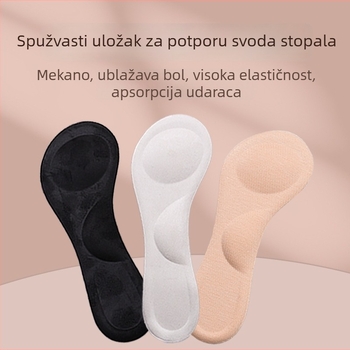 Polutka s pjenastom potporom za visoke pete – ublažavanje udara, upijanje znoja, mekana protuklizna površina, veličina 37