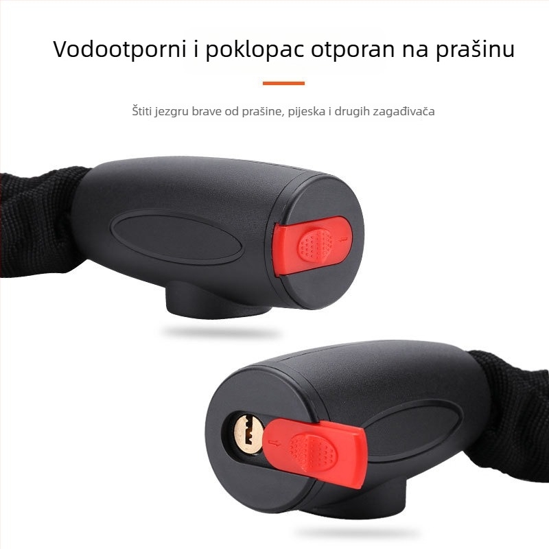 Katanac s metalnim kablom za planinske bicikle, električne bicikle i motocikle