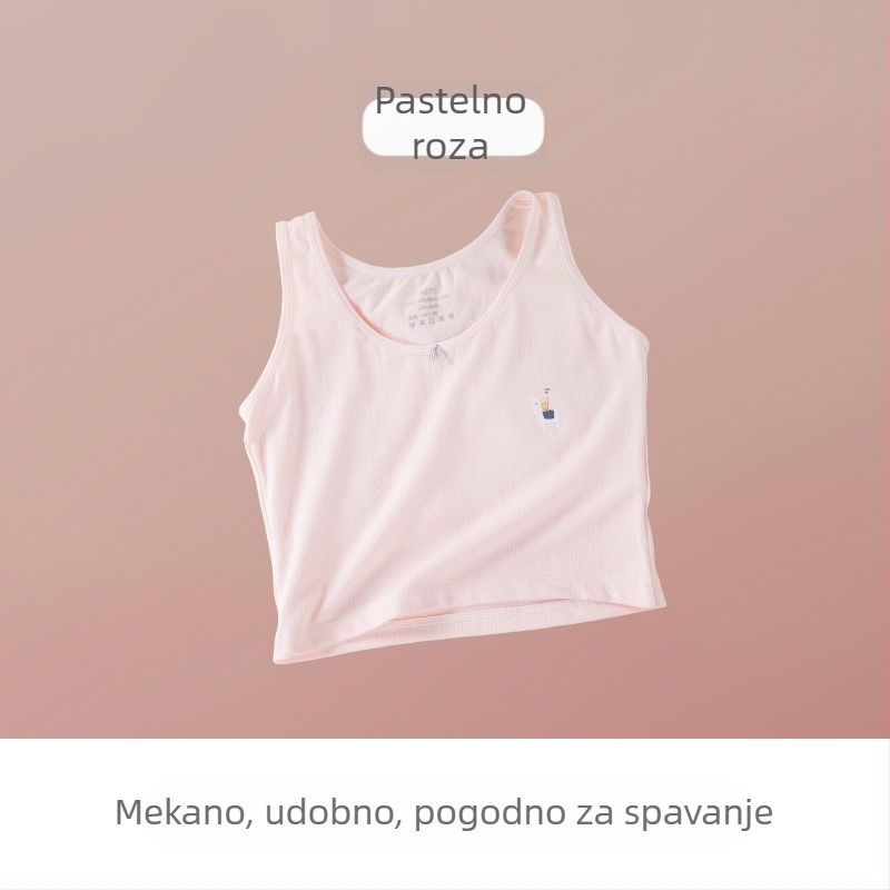 Anfiya prozračno donje rublje za tinejdžerice, lagani top bez rukava, udoban tanak dizajn u razvoju