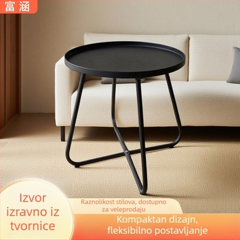 Okrugli stol za kavu od kovanog željeza, nordijski stil, moderan dnevni boravak