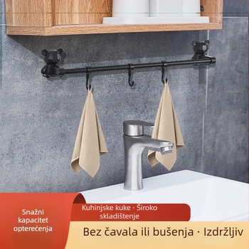 Držač za papuče i ručnike od nehrđajućeg čelika, zidni, višenamjenski kupaonski stalak