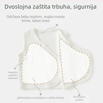 Pamučna bezrukavna vest za novorođenčad – proljeće, jesen i zima