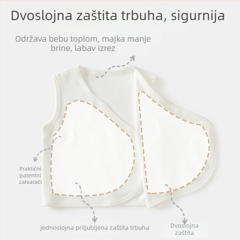 Pamučna bezrukavna vest za novorođenčad – proljeće, jesen i zima