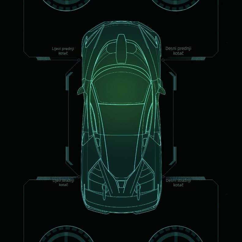 Bluetooth mjerač tlaka u pneumatika za motocikl i automobil, bežični digitalni zaslon, kompatibilan s Androidom i iOS-om, visoka preciznost