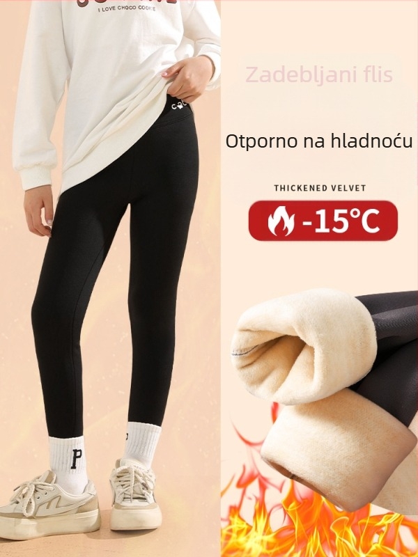 Dječje tajice od flisa za jesen-zimu, debele i tople, Shark stil i Barbie dizajn, za veće djevojčice