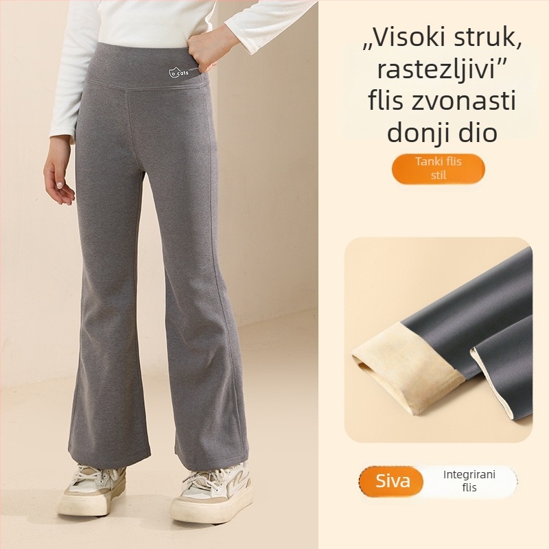 Dječje tajice od flisa za jesen-zimu, debele i tople, Shark stil i Barbie dizajn, za veće djevojčice