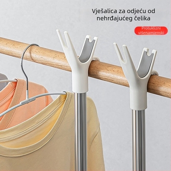 Proširiva šipka za sušenje odjeće s vilastim krajem