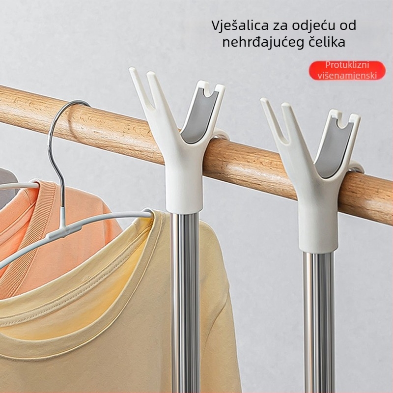 Proširiva šipka za sušenje odjeće s vilastim krajem
