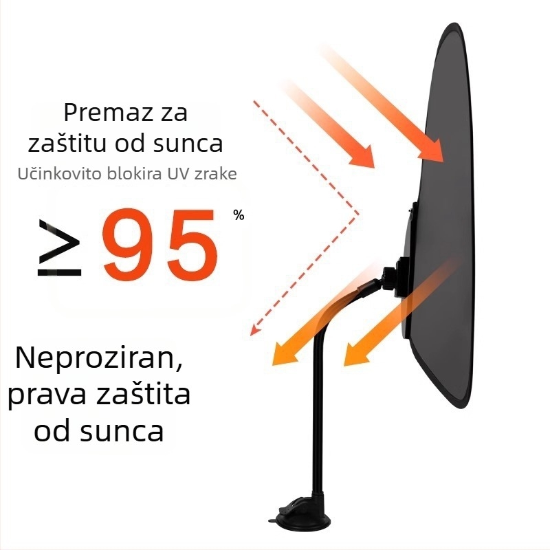Auto sjenilo s usisnom za bočne prozore, termoizolacijska zavjesa