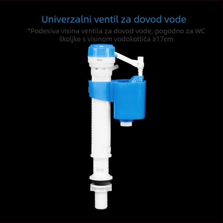 Set dodatne opreme za spremnik WC-a: ulazni ventil, odvodni ventil, ručni gumb za ispiranje