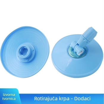 Moderno minimalistički ručni mop s rotirajućom glavom za iscijeđivanje, zamjenjiva šipka, glavica s valjkastom četkom, nehrđajući čelični spremnik za iscijeđivanje i pamučna glava