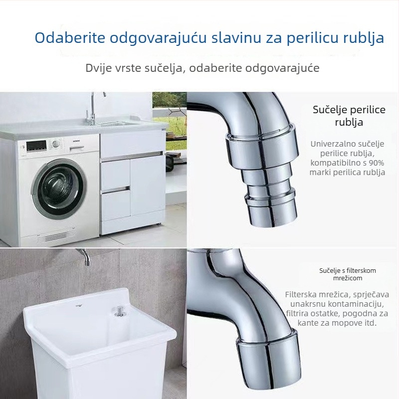 Brava slavina s brzim otvaranjem, jedinstveni ventil hladne vode, 1/2 inča, za perilicu i mop kadu