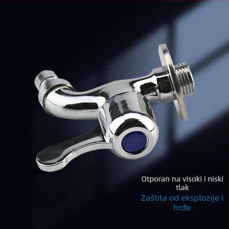 Aluminijski slavine za perilicu rublja, kuhinju i kupaonu, samo hladna voda, brzo otvaranje