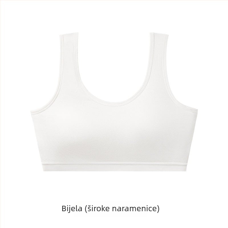 Bežični grudnjak za tinejdžerice, viskozna tkanina, puni košar, fiksne naramenice, prozračan komfor