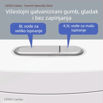 Liansu spremnik za ispiranje WC-a, univerzalan za kućnu kupaonicu, squat WC, velik kapacitet ispiranja, bez bušenja