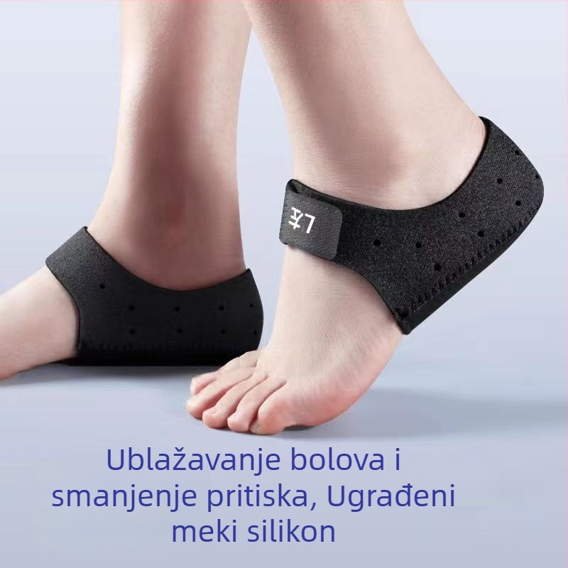 Zaštitnik pete s Velcro trakom, gelna silikonska podložka, zaštita pete u stilu čarape, apsorpcija udara