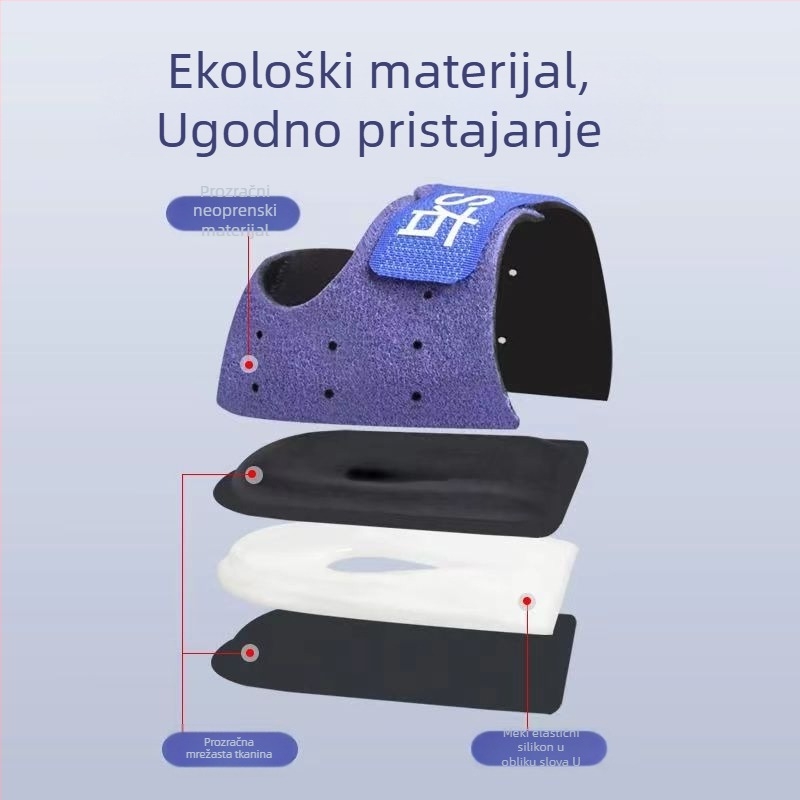 Zaštitnik pete s Velcro trakom, gelna silikonska podložka, zaštita pete u stilu čarape, apsorpcija udara