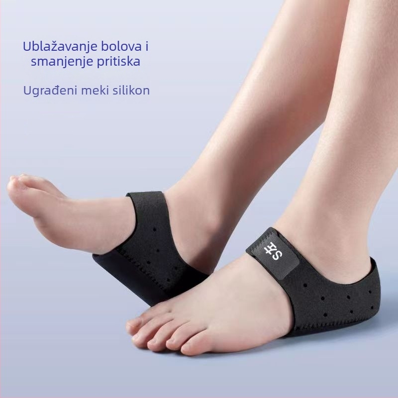 Zaštitnik pete s Velcro trakom, gelna silikonska podložka, zaštita pete u stilu čarape, apsorpcija udara