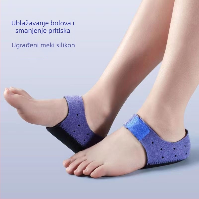 Zaštitnik pete s Velcro trakom, gelna silikonska podložka, zaštita pete u stilu čarape, apsorpcija udara